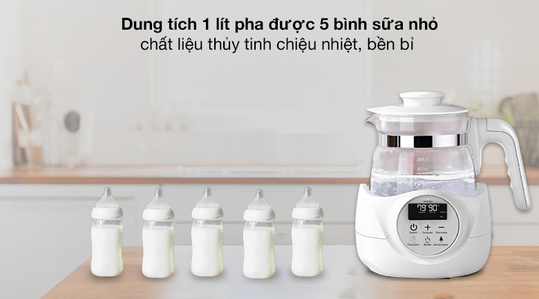 Dung tích - Bình đun nước pha sữa Bonbébé 1 lít BB-06
