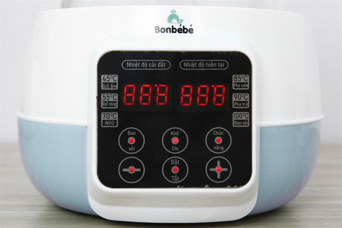 Bình đun nước pha sữa Bonbébé 1.2 lít BB-41 Màu Trắng - Xanh