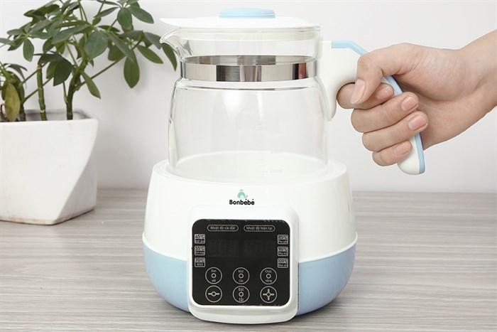 Bình đun nước pha sữa Bonbébé 1.2 lít BB-41 Màu Trắng - Xanh