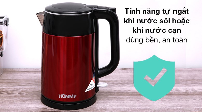 Bình đun siêu tốc Hommy 1.7 lít HB-3251