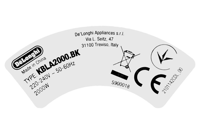 Bình đun siêu tốc Delonghi 1 lít KBLA2000.BK Màu Đen