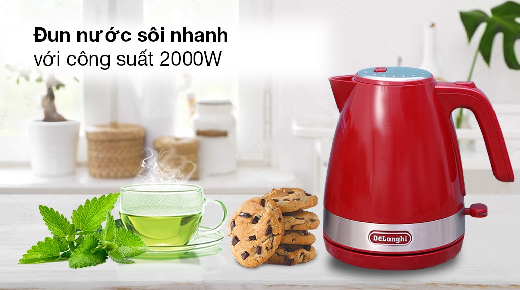 Bình đun siêu tốc Delonghi 1 lít KBLA2000.R