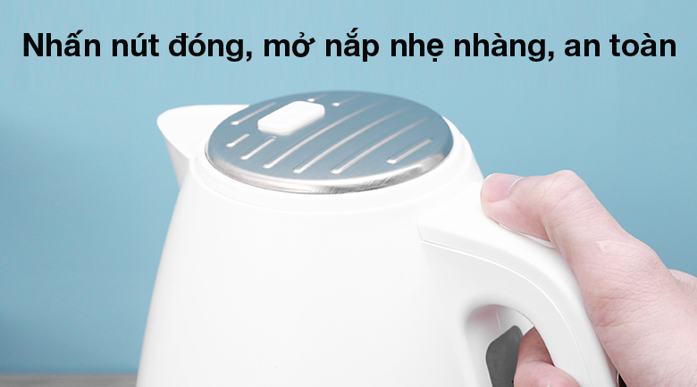 Nhấn mở nắp - Bình đun siêu tốc Delonghi 1 lít KBLA2000.W