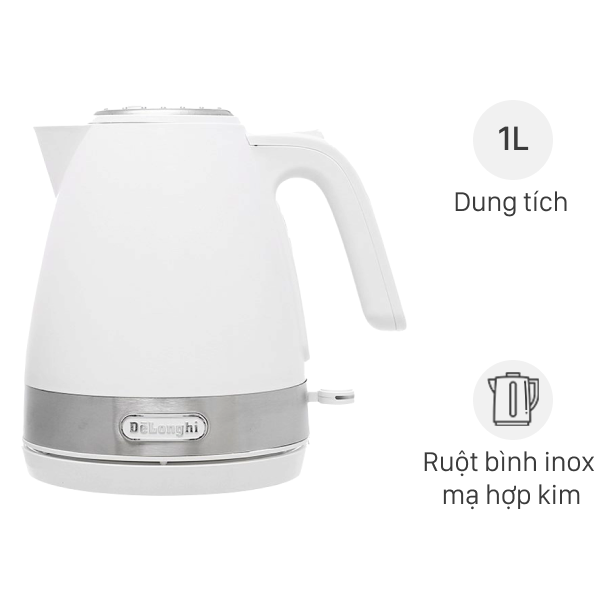 Bình đun siêu tốc Delonghi 1 lít KBLA2000.W