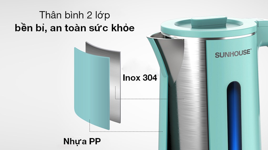 Bình đun siêu tốc Sunhouse 1.8 lít SHD1351