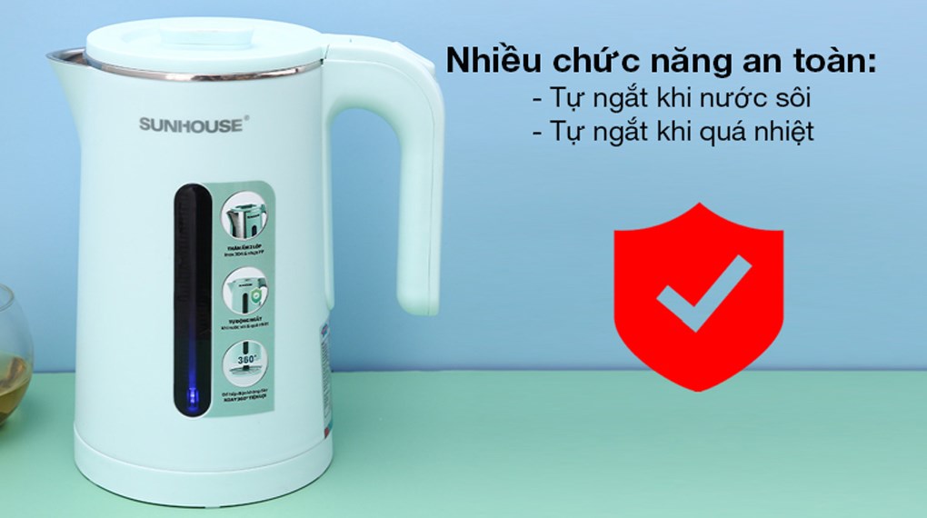 Bình đun siêu tốc Sunhouse 1.8 lít SHD1351