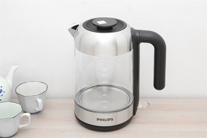 Bình đun siêu tốc Philips 1.7 lít HD9339/80 Màu Đen - Bạc