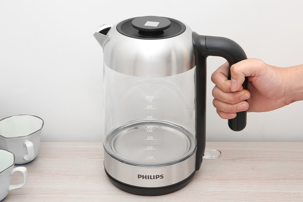 Bình đun siêu tốc Philips 1.7 lít HD9339/80 Màu Đen - Bạc