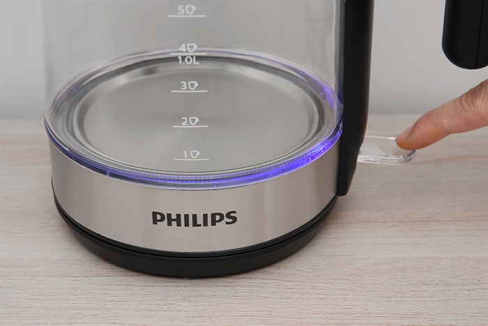 Bình đun siêu tốc Philips 1.7 lít HD9339/80 Màu Đen - Bạc