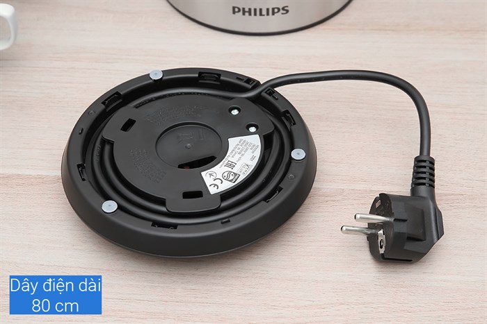 Bình đun siêu tốc Philips 1.7 lít HD9339/80 Màu Đen - Bạc