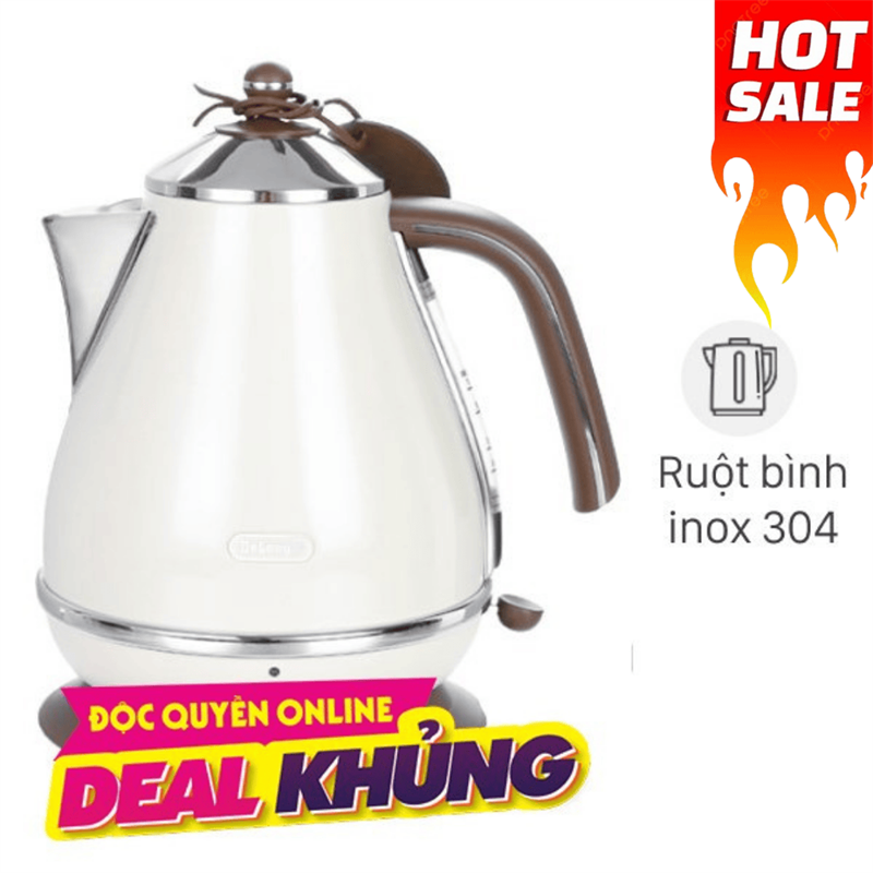 Bình đun siêu tốc Delonghi 1.7 lít KBOV2001.BG