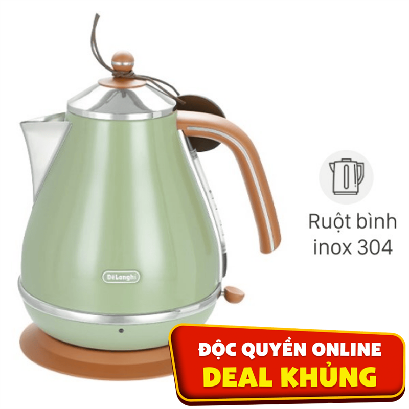 Bình đun siêu tốc Delonghi 1.7 lít KBOV2001.GR
