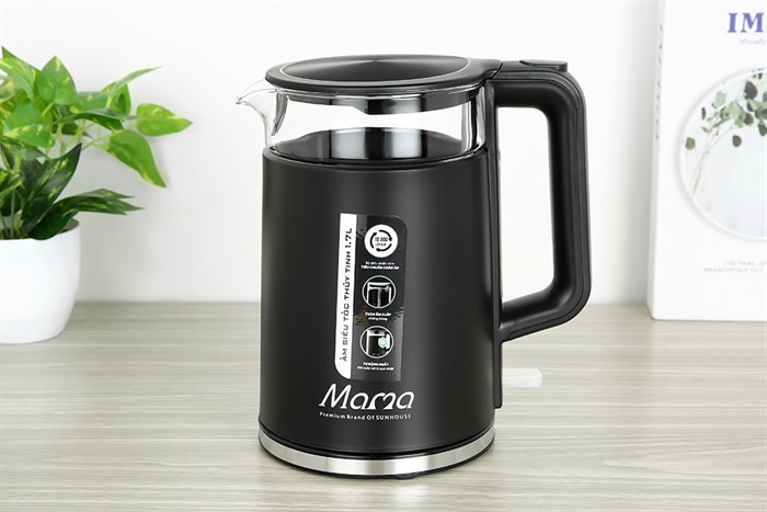 Bình đun siêu tốc Sunhouse Mama 1.7 lít SHD1330 Màu Đen