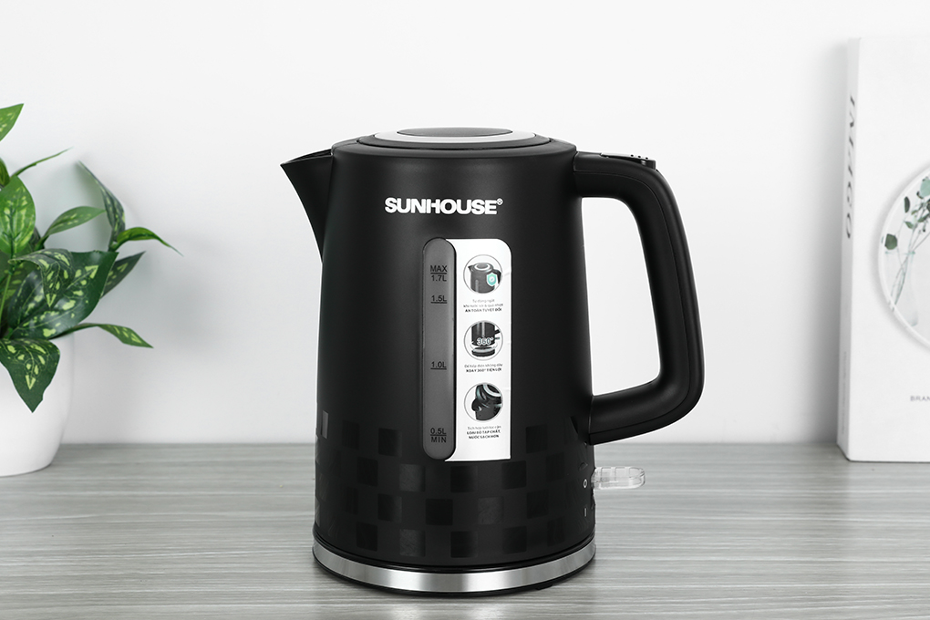 Bình đun siêu tốc Sunhouse 1.7 lít SHD1306 Màu Đen