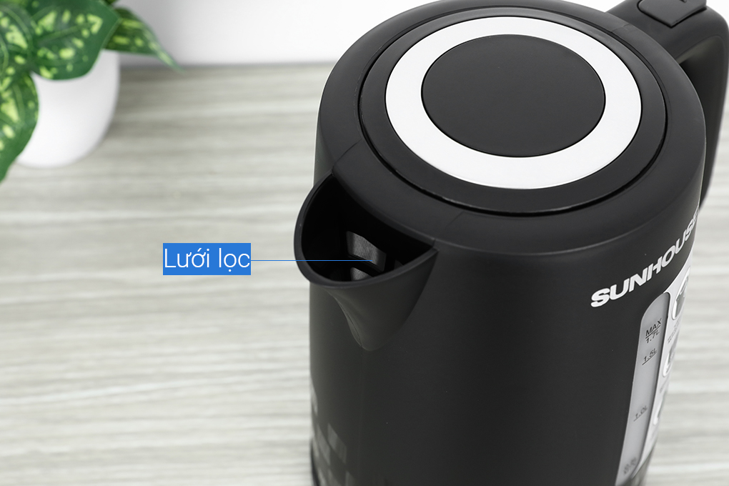 Bình đun siêu tốc Sunhouse 1.7 lít SHD1306 Màu Đen
