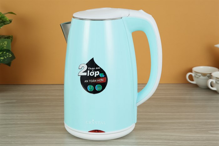 Bình đun siêu tốc Crystal 1.7 lít D1017 Màu Xanh ngọc