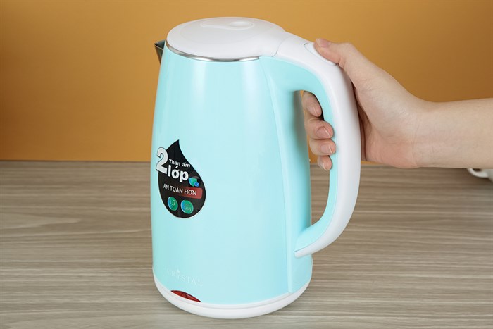 Bình đun siêu tốc Crystal 1.7 lít D1017 Màu Xanh ngọc