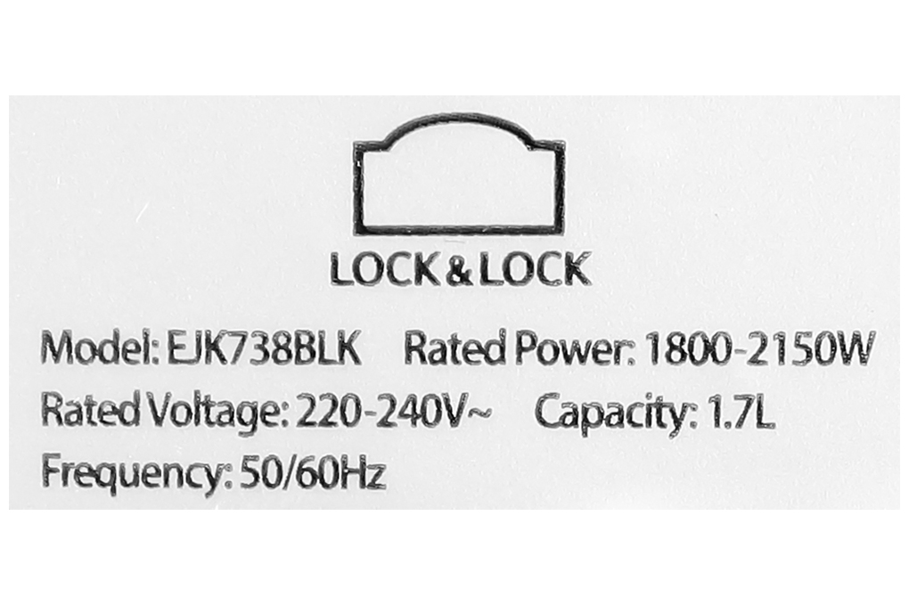 Bình đun siêu tốc Lock&Lock 1.7 lít EJK738BLK Màu Đen