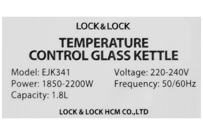 Bình đun siêu tốc Lock&Lock 1.8 lít EJK341 Màu Bạc