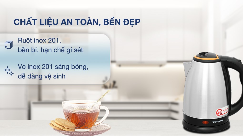 Bình đun siêu tốc Điện Quang 1.8 lít ĐQ EKT06 1518 BL