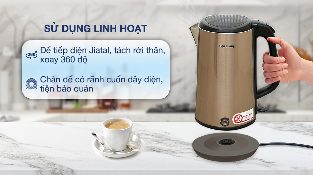 Bình đun siêu tốc Điện Quang 1.8 lít ĐQ EKT08 1818 GO