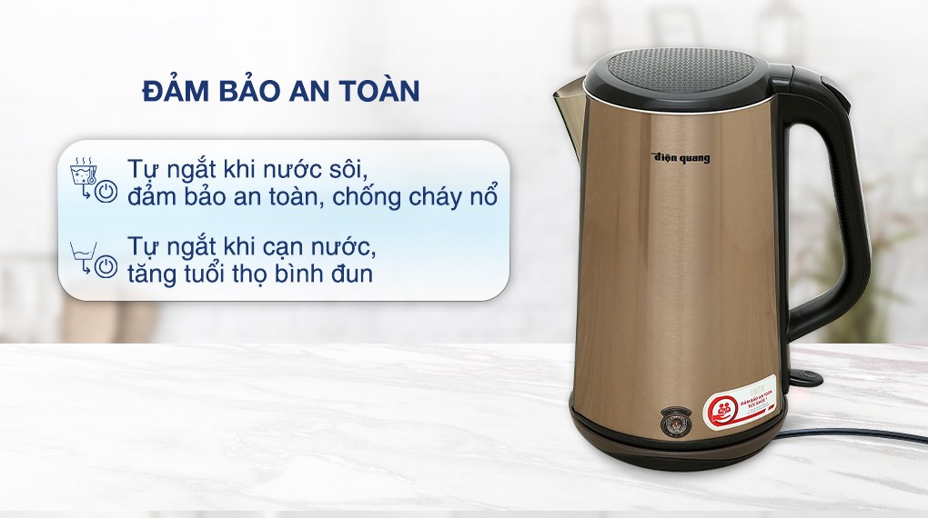 Bình đun siêu tốc Điện Quang 1.8 lít ĐQ EKT08 1818 GO
