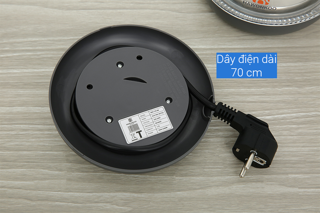 Bình đun siêu tốc Hawonkoo 1.7 lít KEH-170-GR Màu Xám