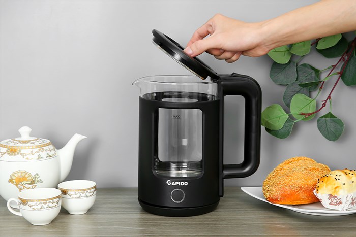Bình đun siêu tốc Rapido 1.7 lít RK1715B Màu Đen