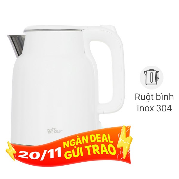Ấm đun siêu tốc Bear 1.5 lít BEK-E153W2
                Mẫu mới