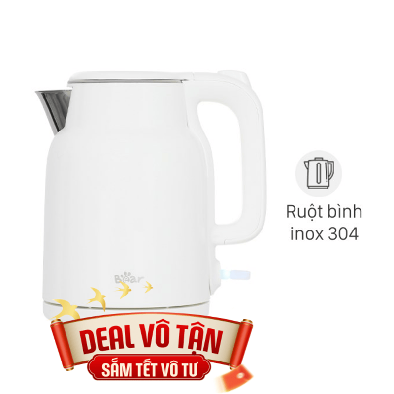 Bình đun siêu tốc Bear 1.5 lít BEK-E153W2