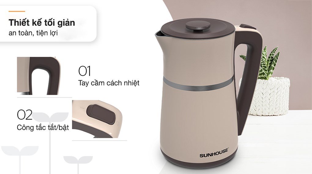 Bình đun siêu tốc Sunhouse 1.7 lít SHD1360