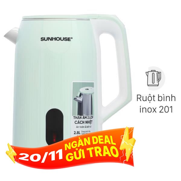 Ấm đun siêu tốc Sunhouse 2.8 lít SHD1364
                Mẫu mới