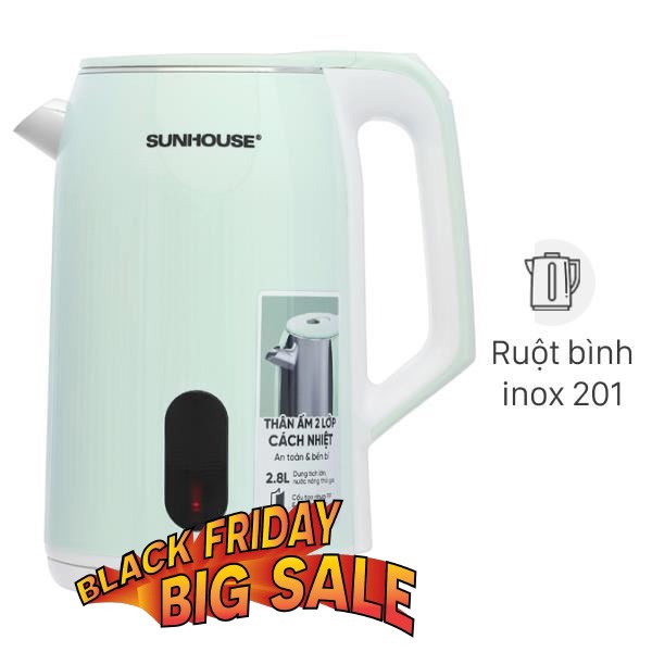 Ấm đun siêu tốc Sunhouse 2.8 lít SHD1364
                Mẫu mới