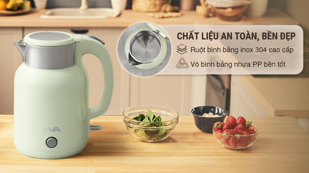Bình đun siêu tốc AVA 1.8 lít KD34