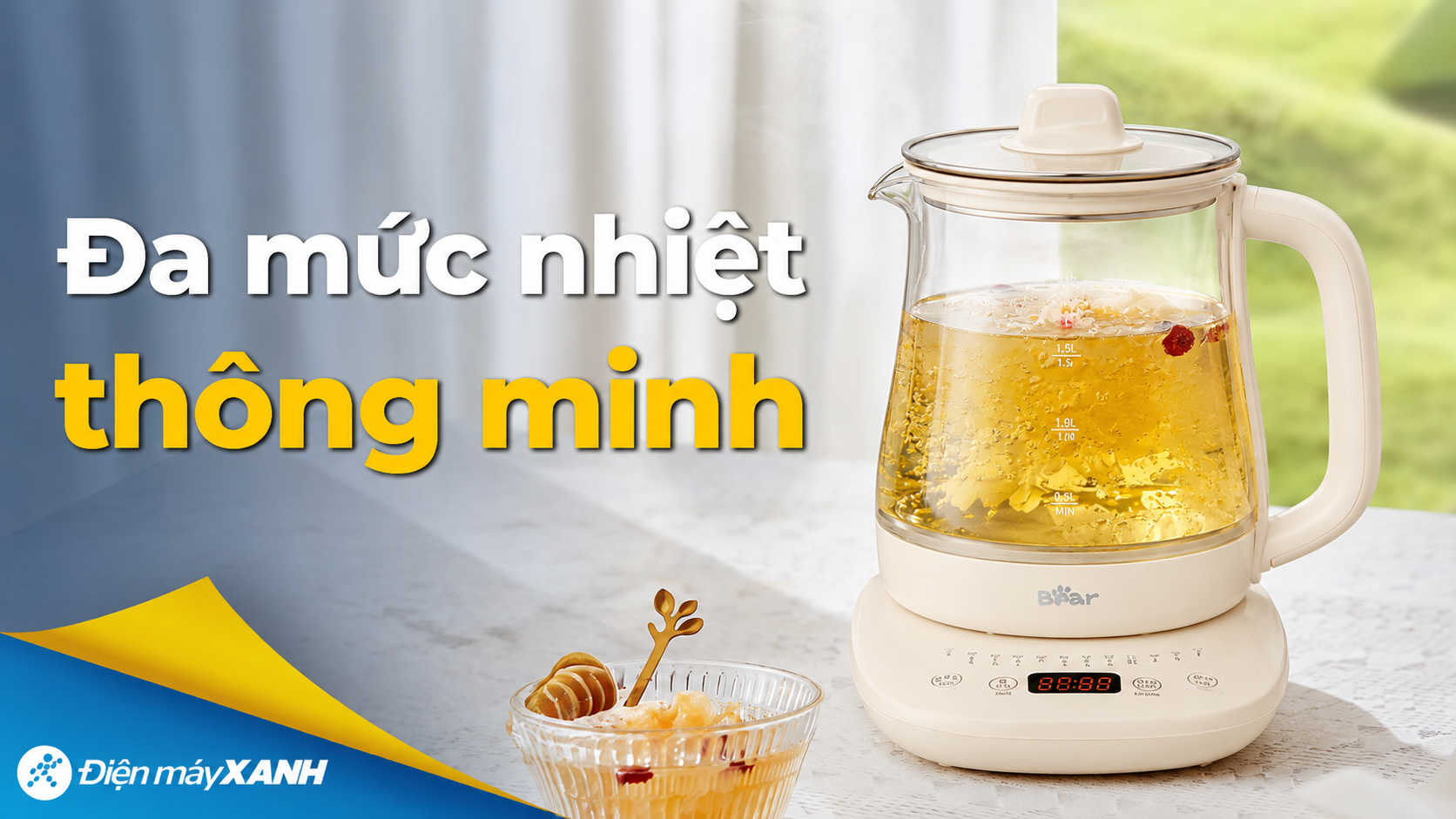 Bình đun siêu tốc Bear 1.5 lít HK-4H15Z
