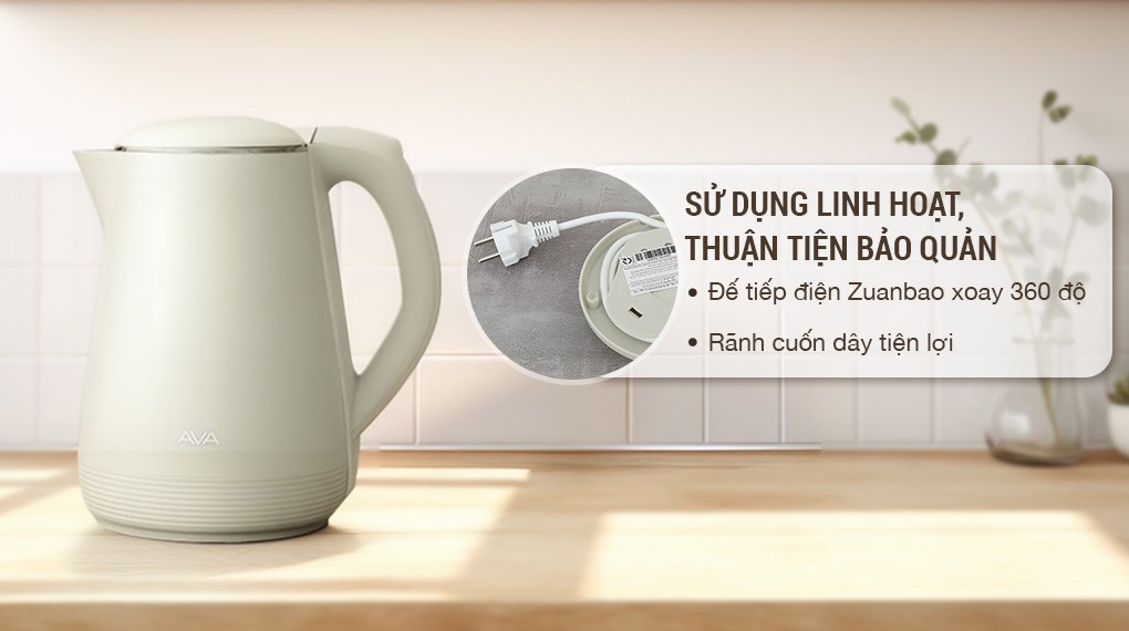 Bình đun siêu tốc AVA 1.5 lít KES4139D