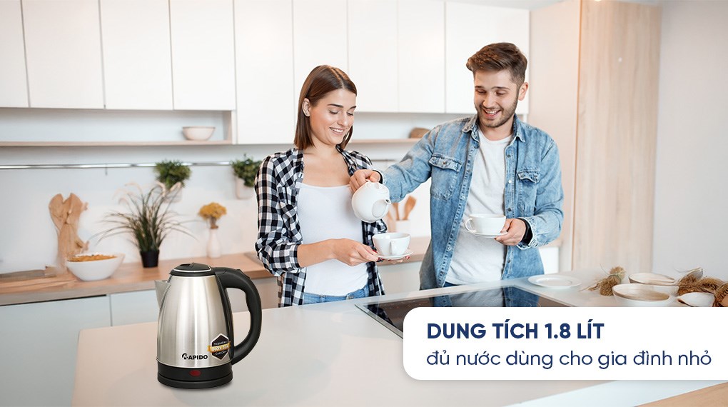 Ấm đun siêu tốc Rapido 1.8 lít RK-1815-3