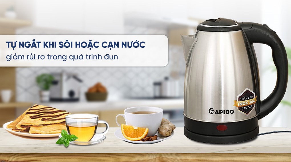 Ấm đun siêu tốc Rapido 1.8 lít RK-1815-3
