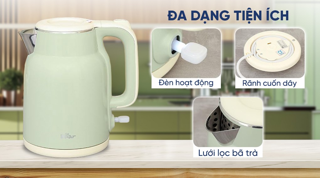 Bình đun siêu tốc Bear 1.5 lít KE-5H15V35