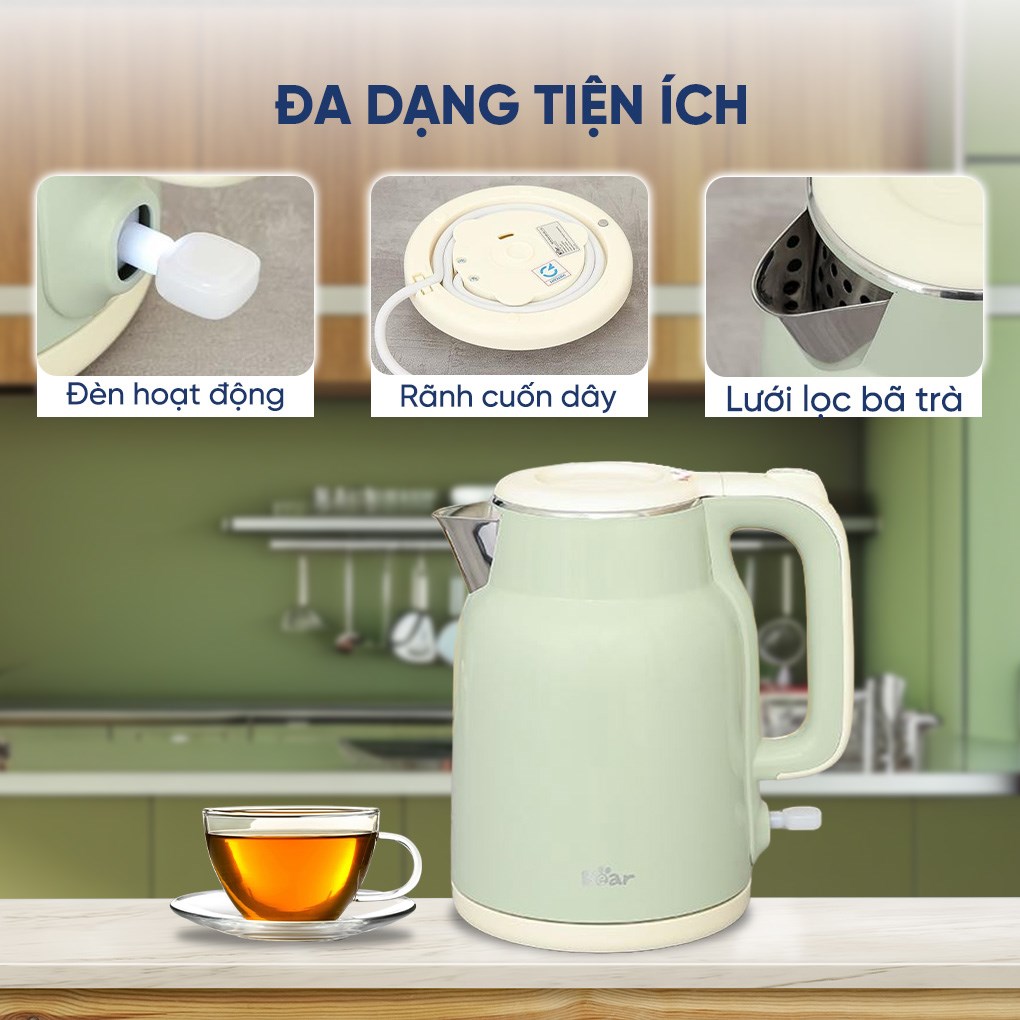 Bình đun siêu tốc Bear 1.5 lít KE-5H15V35