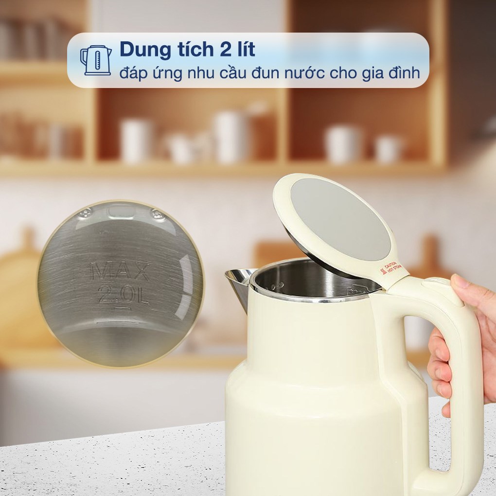 Bình đun siêu tốc Bear 2 lít KE-5H20B16