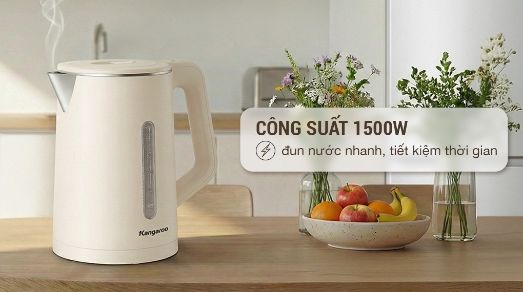 Bình đun siêu tốc Kangaroo 1.7 lít KGWK17P1G