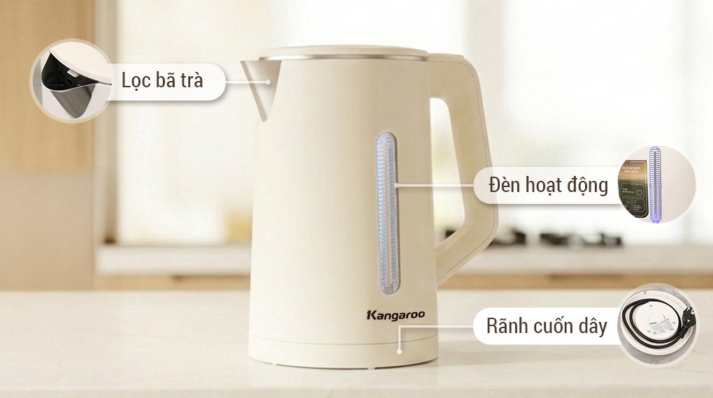 Bình đun siêu tốc Kangaroo 1.7 lít KGWK17P1G