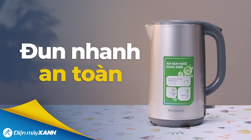 Bình đun siêu tốc Kangaroo 1.8 lít KGWK18S1G