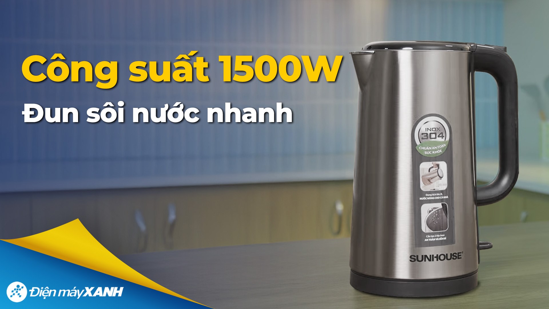 Bình đun siêu tốc Sunhouse 2 lít SHD1396