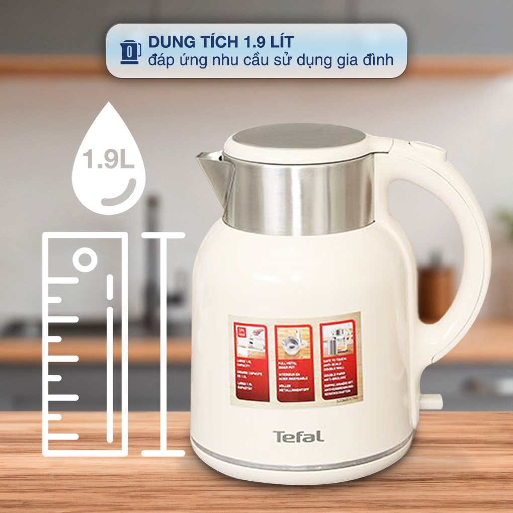 Bình đun siêu tốc Tefal 1.9 lít KO190AE0