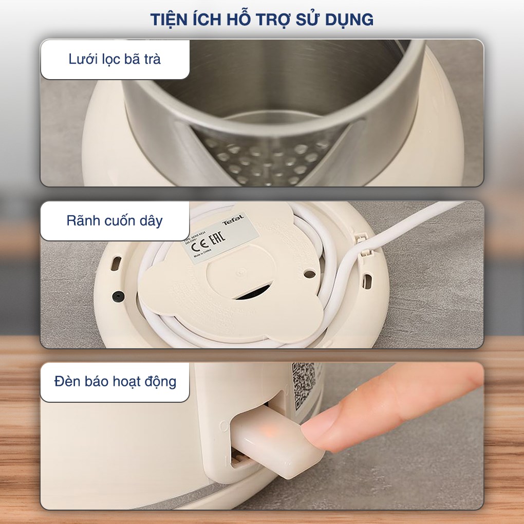 Bình đun siêu tốc Tefal 1.9 lít KO190AE0