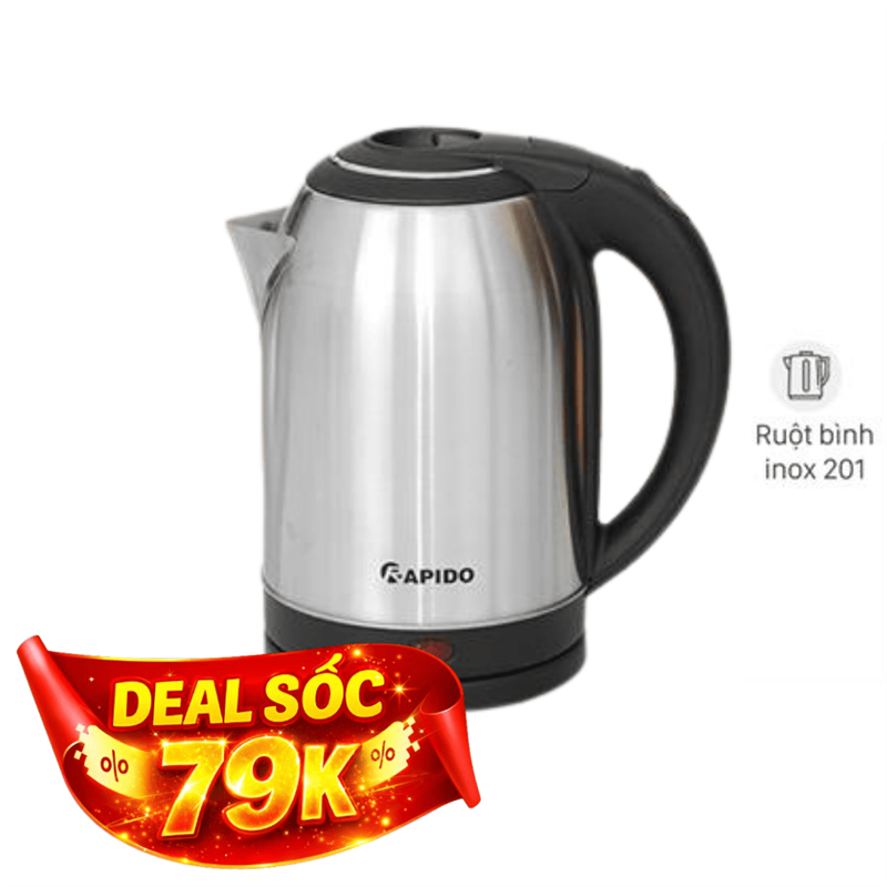 Bình đun siêu tốc Rapido 1.8 lít RK1815-2S