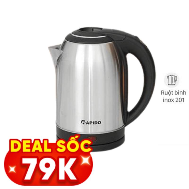 Bình đun siêu tốc Rapido 1.8 lít RK1815-2S