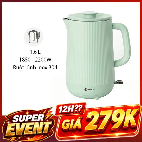 Ấm đun siêu tốc Elmich 1.6 lít KEE-9145PG